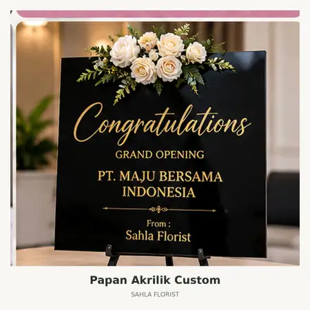 Papan Bunga Akrilik Penjaringan